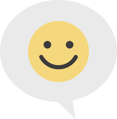 Fototapeta premium 笑った表情の吹き出しイラスト