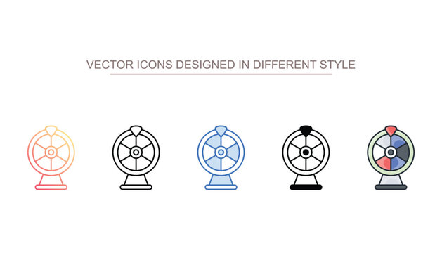 Fortune Wheel icon design with white background stock illustration