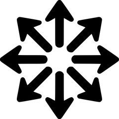 Collection of Simple Black Arrows in Various Styles icons set