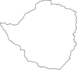 Zimbabwe Map Design And Flag Vector