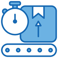 Productivity Blue White Icon