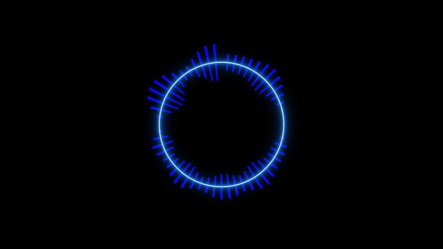 The audio wave icon animation with black background.