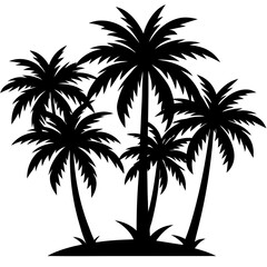 silhouette of palm trees