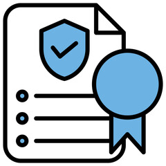 Policy Blue Black Icon