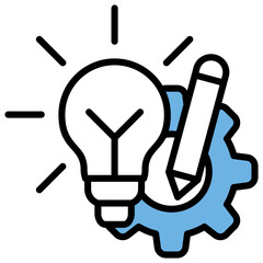 Innovation Blue Black Icon