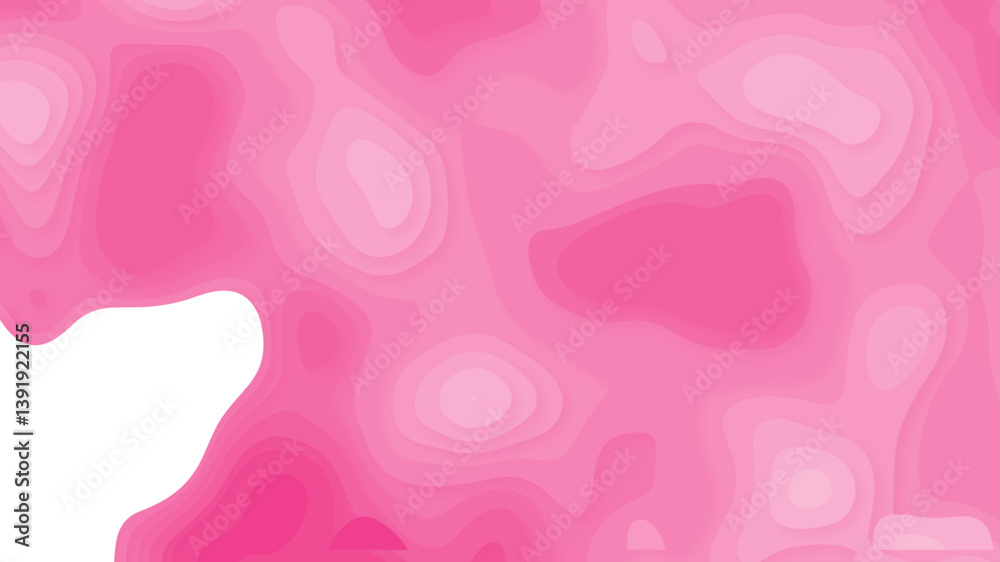 Poster paper cut shape abstract background in pink gradient color with copy space for text and image. abstr
