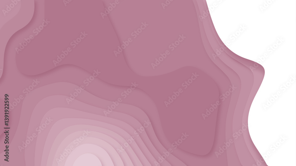Poster paper cut shape abstract background in pink gradient color with copy space for text and image. abstr
