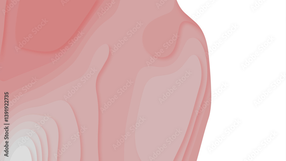 Poster paper cut shape abstract background in pink gradient color with copy space for text and image. abstr