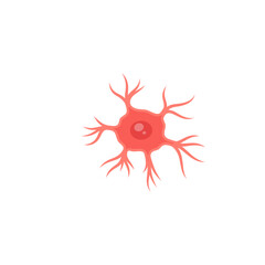Microglial cells illustration. Vector illustration.