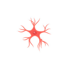 Microglial cells illustration. Vector illustration.