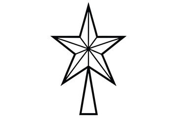 christmas star on white background