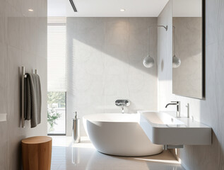 modern luxury bathroom interior