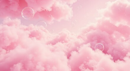 Fototapeta premium Pink Sky Reverie AI Generated