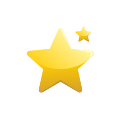 Obraz premium Sparkling Star Vector Isolated on White