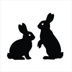 Bunny Silhouette, Rabbit Silhouette, Cute Bunny Art, Bunny Vector, Bunny Clipart, Bunny Icon, Bunny Outline, Bunny Shape, Bunny Drawing, Bunny Image, Bunny Graphic, Bunny Design, Bunny Logo, Bunny Tat