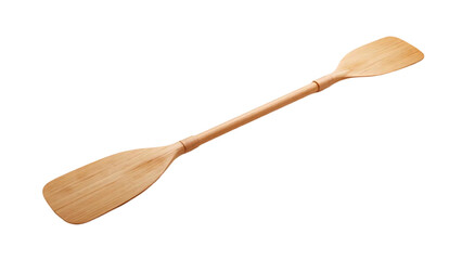 paddle on a transparent background. The paddle is wooden, and used for canoeing or kayaking