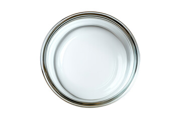 Empty glass bowl on white background simple clean design studio shot product photography isolated on transparent background