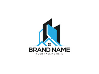 Real estate logo set. Luxury realty logo collection. Building, architecture and construction logo.	