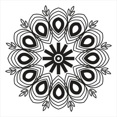 Vector art flower mandala design.