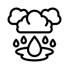raindrop line icon