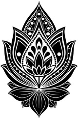 lotus flower on a red background, lotus flower and lotus, lotus flower vector, lotus flower vector illustration, vector illustration of a flower