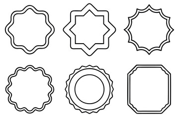 Label Maker Line Art Detailed Sketch for Graphic Design  