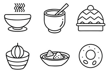 Pho line art creation highlighting cultural heritage and artistic expression.eps