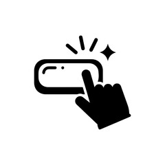 Obraz premium Clicking Button with Shine Effect Icon