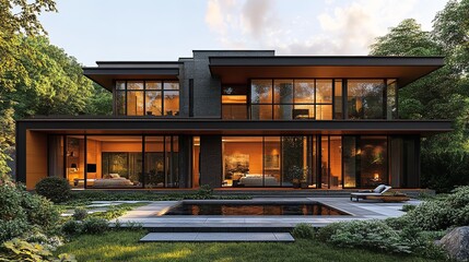 Modern house architecture design luxury home exterior contemporary villa real estate property building style