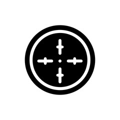 Fototapeta premium Crosshair Target Pointer Inside Circle for Precision in Games and UI Design