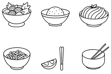 Pho line art style featuring intricate patterns and bold visuals.eps