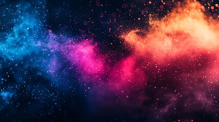 Naklejka premium Radiant colorful dots on black background high resolution picture