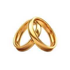 Intertwined Gold Wedding Rings Symbol of Love and Commitment
