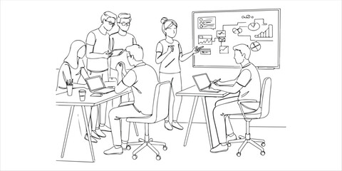 A group of innovative professionals collaborate in a modern office setting, exchanging ideas and working together to bring their creative projects to life.

