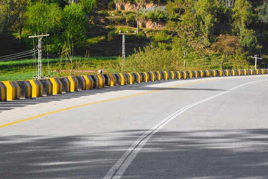 malam jabba road, road of hill, Green hills, wilflowers, and winding road at Chino Hills State Park. Mari murree weather, road side shoulder yellow