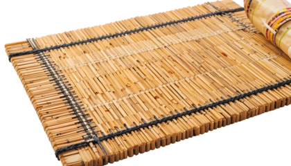 ia generated.  bamboo mat with chopsticks