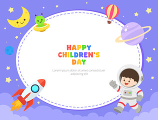 Happy Children's Day Greeting Card Illustration

