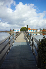 Obraz premium Saint Nicholas Monastery in Porto Lagos, Greece