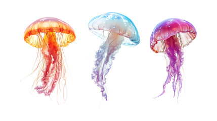 Pack of Jelly set of Three Different Poses set Against Transparent Background for Food, Culinary, or Dessert Promotion Projects