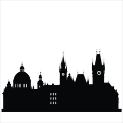 Obraz premium City Silhouette, Urban Silhouette, City Skyline Art, City Outline SVG, Skyline Clipart, City Vector, Cityscape Silhouette, City Drawing, Cityscape Outline, Modern City Art, City Silhouette SVG, Citysc