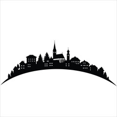 Obraz premium City Silhouette, Urban Silhouette, City Skyline Art, City Outline SVG, Skyline Clipart, City Vector, Cityscape Silhouette, City Drawing, Cityscape Outline, Modern City Art, City Silhouette SVG, Citysc