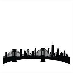 Naklejka premium City Silhouette, Urban Silhouette, City Skyline Art, City Outline SVG, Skyline Clipart, City Vector, Cityscape Silhouette, City Drawing, Cityscape Outline, Modern City Art, City Silhouette SVG, Citysc