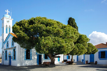 Fototapeta premium Saint Nicholas Monastery in Porto Lagos, Greece