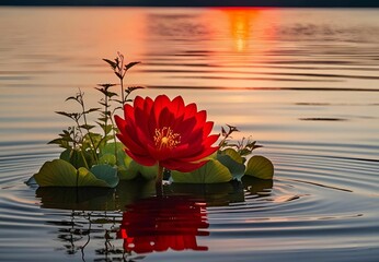 flowers on the water surface