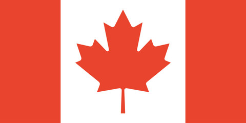 Canada Flag. Official colors and proportions.