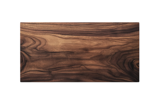 Rich dark walnut wood grain texture natural wood surface rustic wooden board elegant brown tones isolated on transparent background