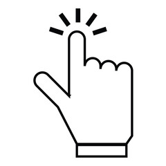 hand cursor icon, vector illustration