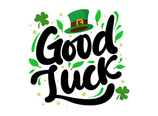 Good luck lettering graphic vector illustration