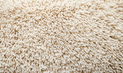 A close-up shot reveals the inviting texture of a soft, beige shag rug, perfect for adding warmth.
