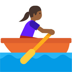 Girl Rowing Boat Emoji  © BB